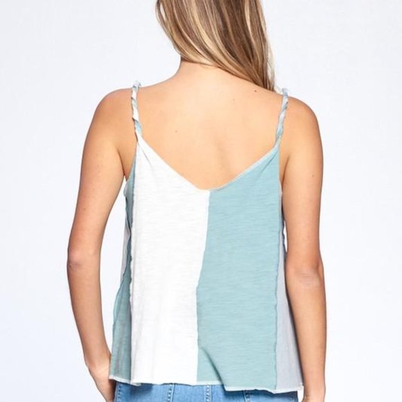 Twist Strap Colorblock Tank - Picture 2 of 2